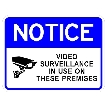 Sign Solutions Usa Notice Video Surveillance 24"X18" Diamond Grade Cubed Reflective (DG3) 080 DCS08DWT2418CUS00098